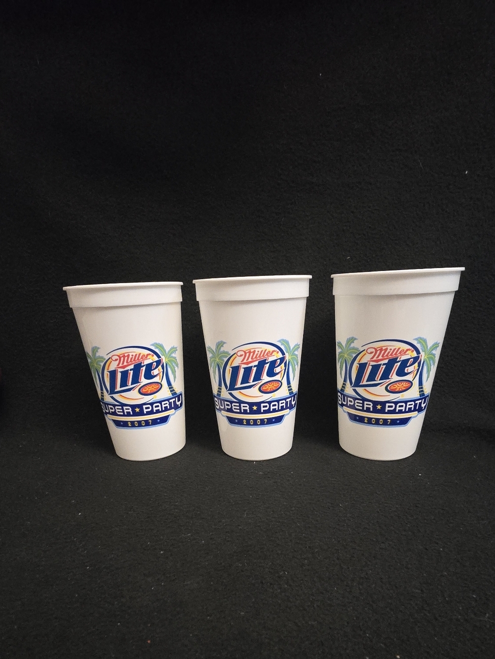 NFL  Miller Lite Super Party 2007 Cup - Set of 3